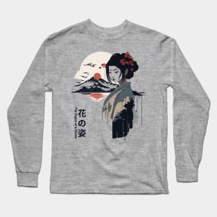 Japanese Geisha Long Sleeve T-Shirt